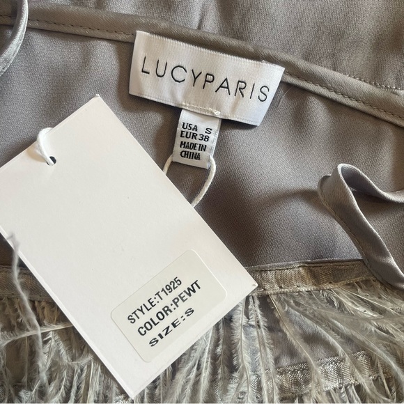 Lucy Paris- NWT SZ S Gray Light As A Feather Tank Top - Picture 7 of 7